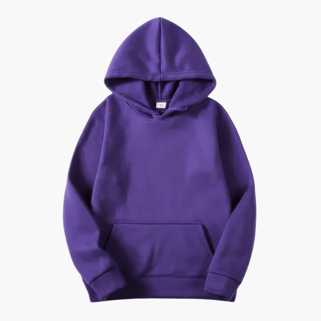 Peter - Men's Classic Casual Pullover Hoodie in Purple