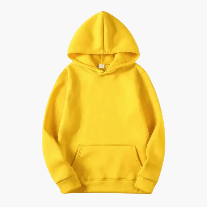 Peter - Men's Classic Casual Pullover Hoodie in Yellow