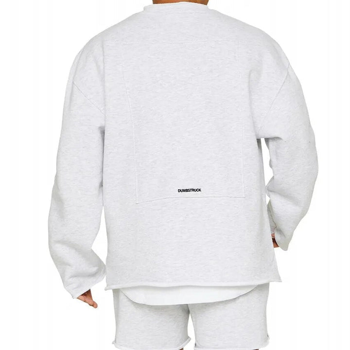 Men's relaxed fit crew neck sweatshirt detail