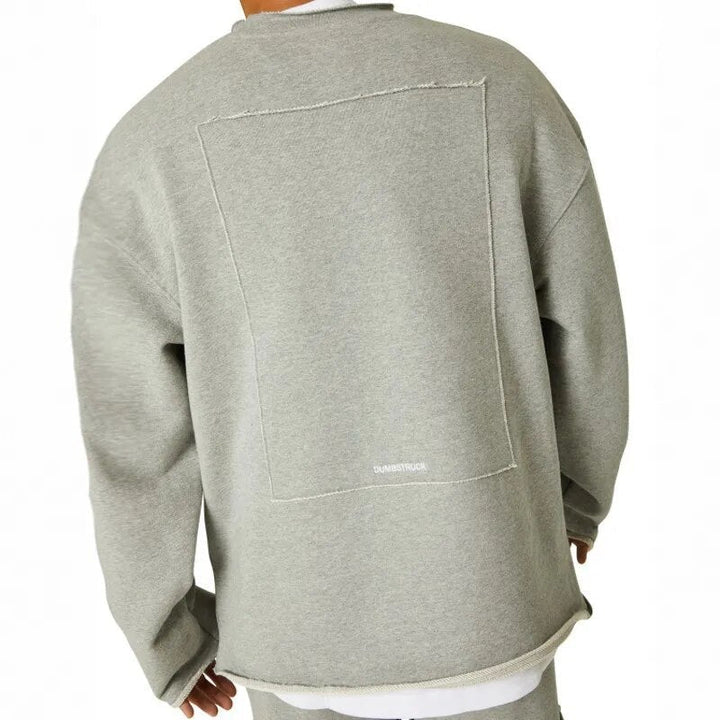 Men's relaxed fit crew neck sweatshirt detail