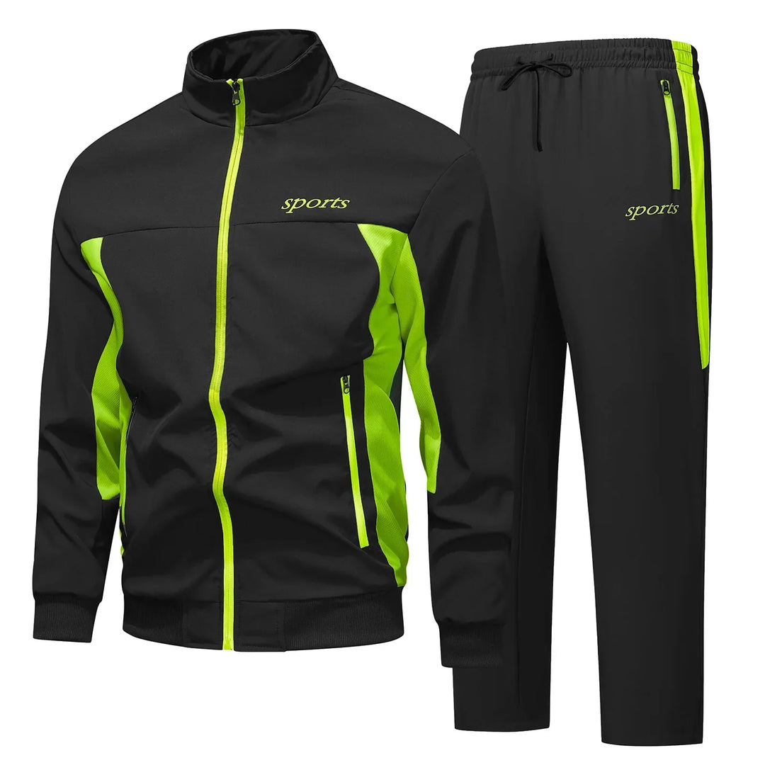 Bruno - Men's Sporty Tracksuit Set in Black