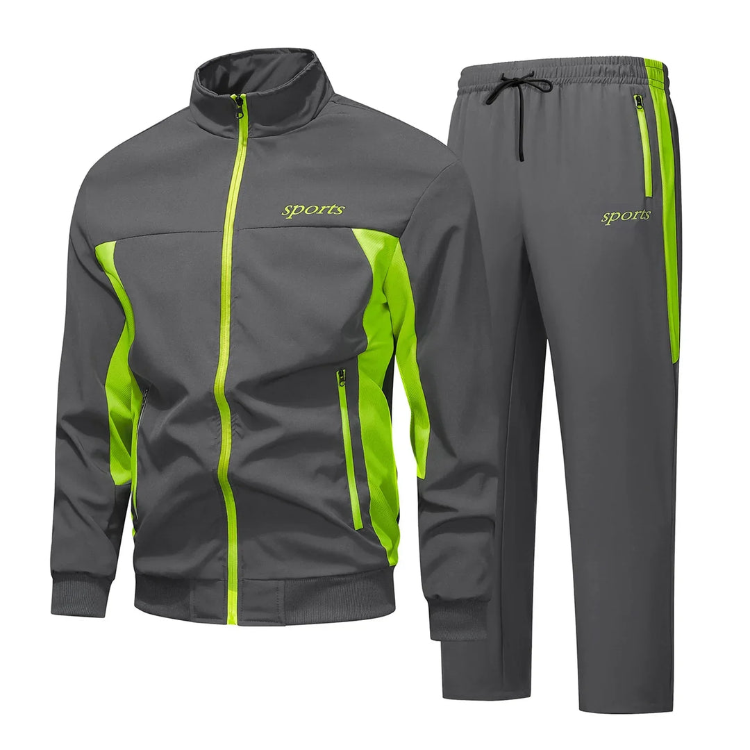 Bruno - Men's Sporty Tracksuit Set in Charcoal