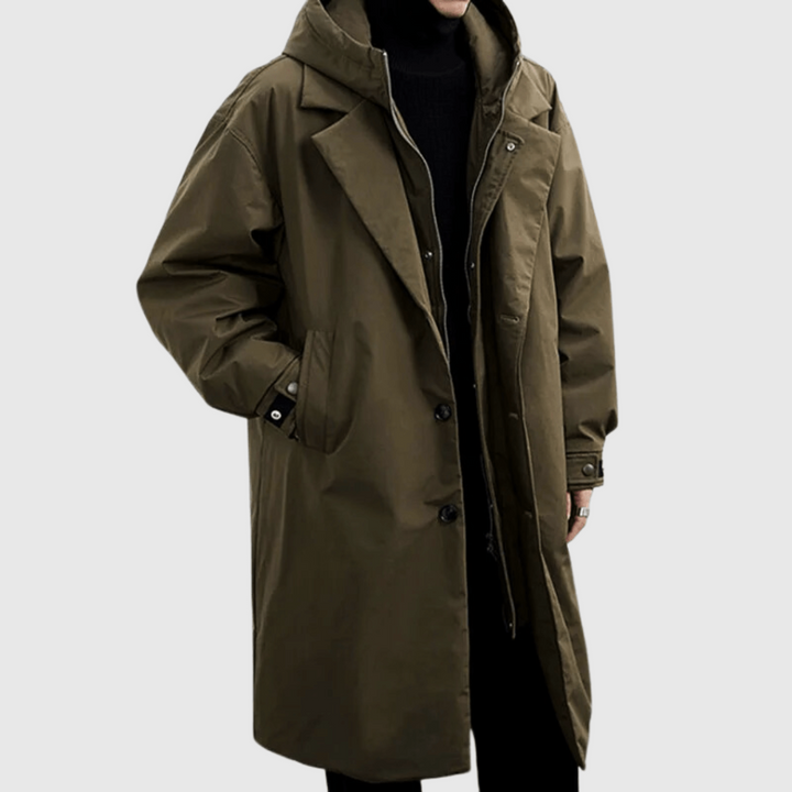 Jakob - Men's Waterproof Hooded Raincoat in Green