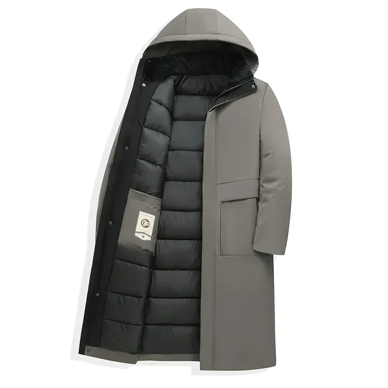 Alexander men's hooded quilted winter coat detail view