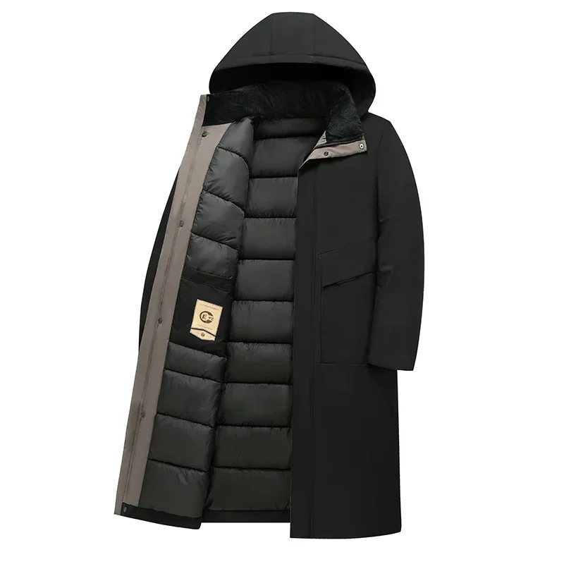 Alexander men's hooded quilted winter coat detail view
