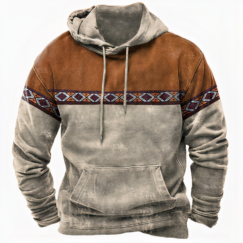 Men's winter hoodie in Khaki
