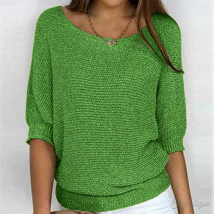 Women's Elegant Jumper in Green