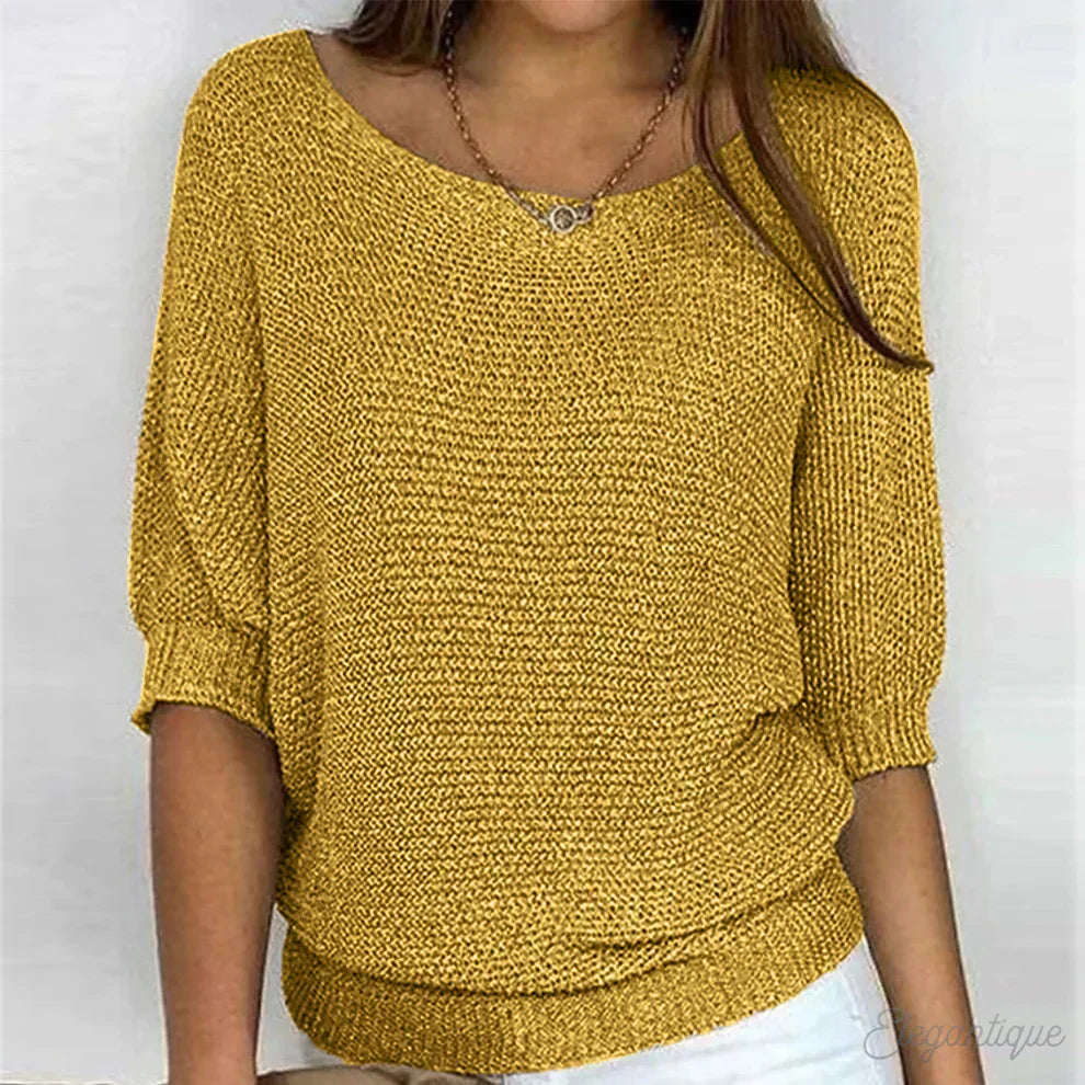 Women's Elegant Jumper in Yellow