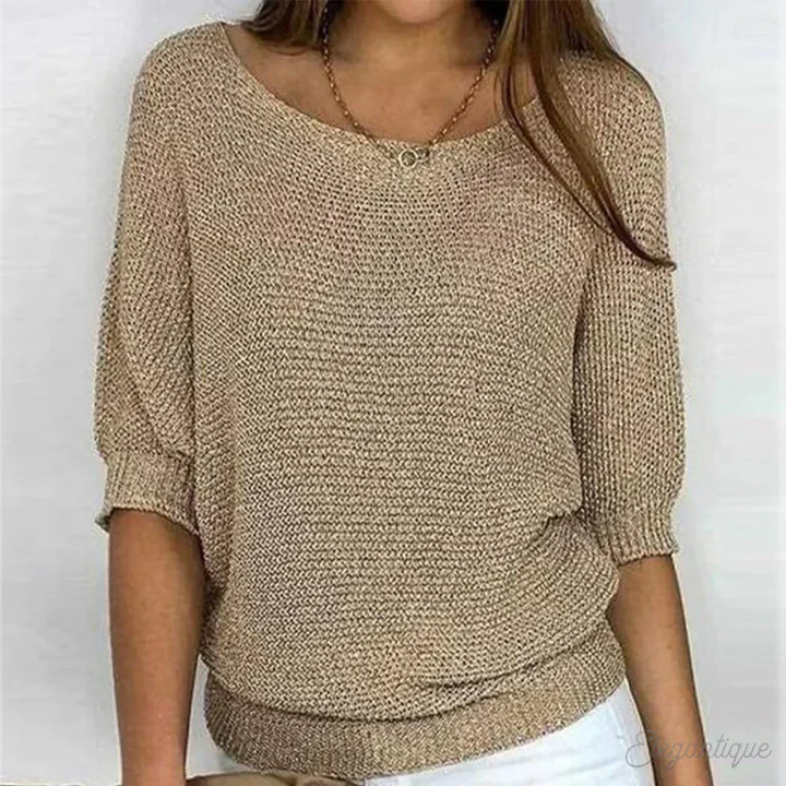 Women's Elegant Jumper in Beige