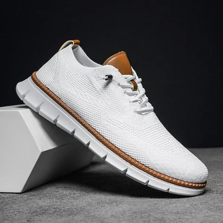 Men's breathable casual trainers in white